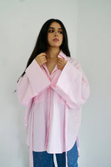 DANA - Oversized shirt - Pink - Modestories