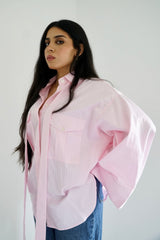 DANA - Oversized shirt - Pink - Modestories