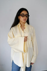 DANA - Oversized shirt -Yellow - Modestories