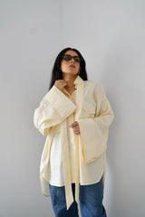 DANA - Oversized shirt -Yellow - Modestories