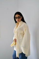 DANA - Oversized shirt -Yellow - Modestories