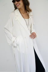 JASMIN - TRENCH COAT - WHITE - Modestories