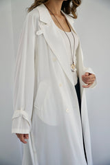 JASMIN - TRENCH COAT - WHITE - Modestories