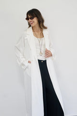 JASMIN - TRENCH COAT - WHITE - Modestories