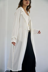 JASMIN - TRENCH COAT - WHITE - Modestories