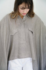 JOURI - CAPE CUT SHIRT - TAUPE - Modestories