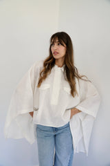 JOURI - CAPE CUT SHIRT - WHITE - Modestories