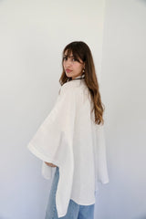JOURI - CAPE CUT SHIRT - WHITE - Modestories