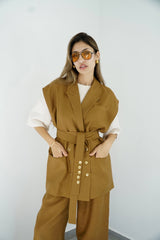 NALA - Matching tailored set - Camel - Modestories