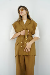 NALA - Matching tailored set - Camel - Modestories