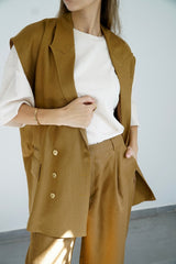 NALA - Matching tailored set - Camel - Modestories
