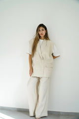 NALA - Matching tailored set - light beige - Modestories