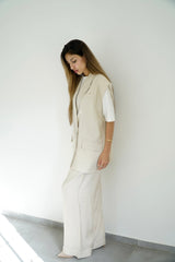 NALA - Matching tailored set - light beige - Modestories