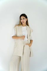 NALA - Matching tailored set - light beige - Modestories