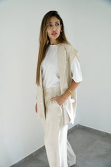 NALA - Matching tailored set - light beige - Modestories