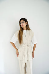 NALA - Matching tailored set - light beige - Modestories