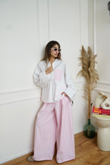 NORA - Matching set - White & pink - Modestories