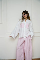 NORA - Matching set - White & pink - Modestories