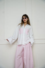 NORA - Matching set - White & pink - Modestories
