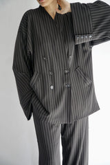 TARA - Black & White Striped Tailored Set - Modestories