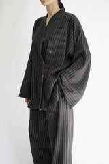 TARA - Black & White Striped Tailored Set - Modestories