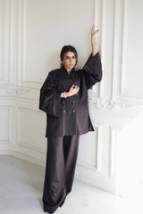 TARA - Tailored Matching Set - Dark aubergine - Modestories