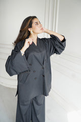 TARA - Tailored Matching Set - Dark grey - Modestories