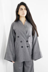 TARA - Tailored Matching Set - Grey - Modestories