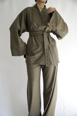 TARA - Tailored Matching Set - Kakhi - Modestories