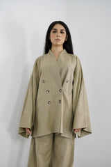 TARA - Tailored Matching Set - Light Kakhi - Modestories